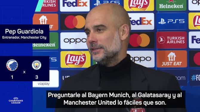 Imagen de vista previa para Guardiola: "Preguntarle al Bayern o al Manchester United si es sencillo"