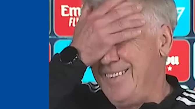 Preview image for Ancelotti's funny reaction to question about Harry Kane