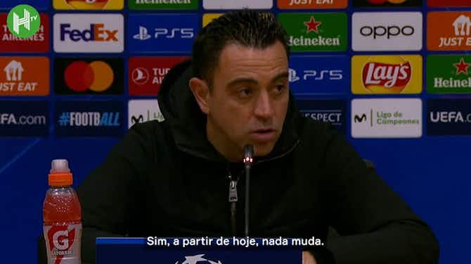 Imagem de visualização para Xavi fala sobre possível permanência no Barça: "Calma, passo a passo"