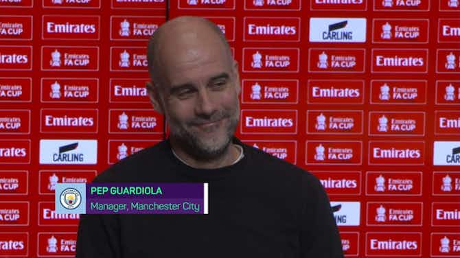 Preview image for Guardiola takes cheeky swipe at Manchester United's title challenge
