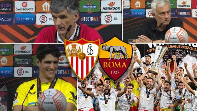 Vorschaubild für Sevilla feiert, Mourinho lässt Zukunft offen: "Bin es ein bisschen leid"
