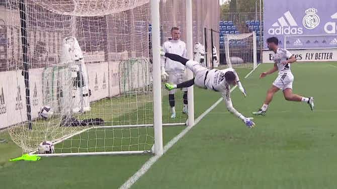 Preview image for Kroos' goal in training ahead of the Madrid derby