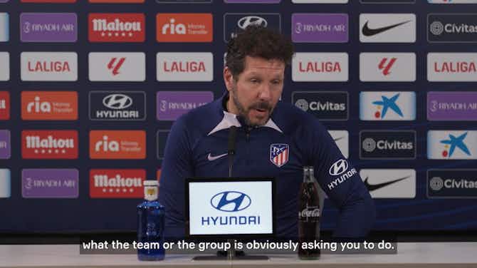 Preview image for Simeone: 'Being a player is better than being a coach'