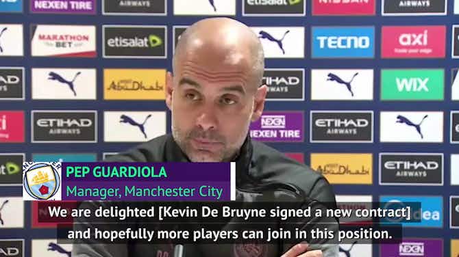 Preview image for De Bruyne contract extension a 'compliment' to Man City - Guardiola