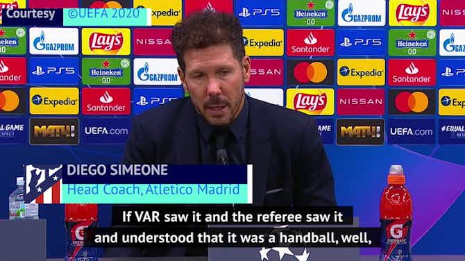 Preview image for Simeone accepts VAR penalty decision in disappointing Champions League draw