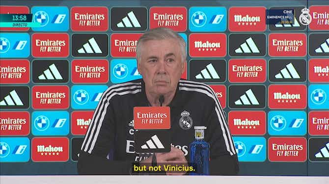 Preview image for Ancelotti on if Vinicius is a role model player: 'My grandchildren have his jersey'