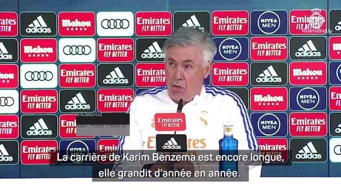 Image d'aperçu pour Real Madrid - Ancelotti : "Benzema me fait penser à Van Basten"