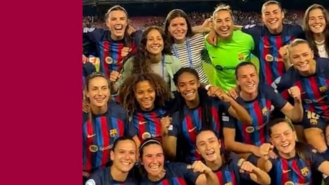 Imagen de vista previa para El Barça Femenino celebra su clasificación a la final de la Champions 22/23