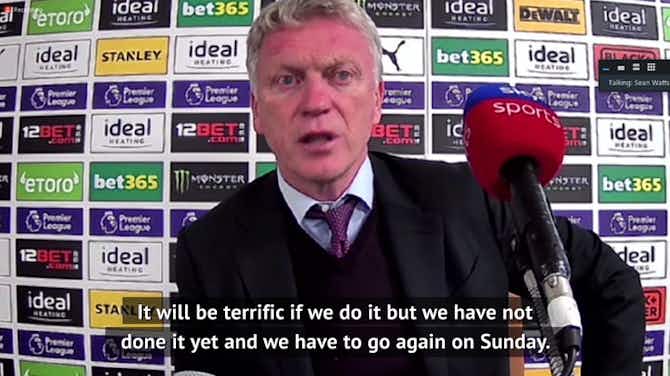 Preview image for 'We aren't there yet' - Moyes on West Ham's quest for the Europa League