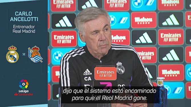 Imagen de vista previa para Ancelotti sobre el comunicado del Atlético: "No he leído nada, merecimos pasar"