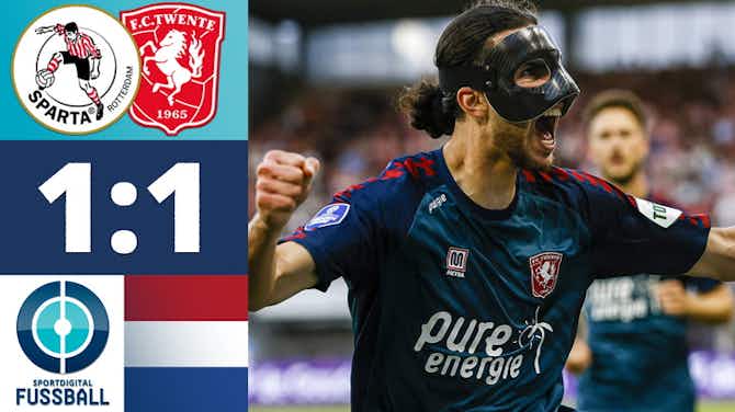 Vorschaubild für Maskenmann Zeerouki rettet Twente - Spannung fürs Rückspiel | Sparta Rotterdam - Twente Enschede