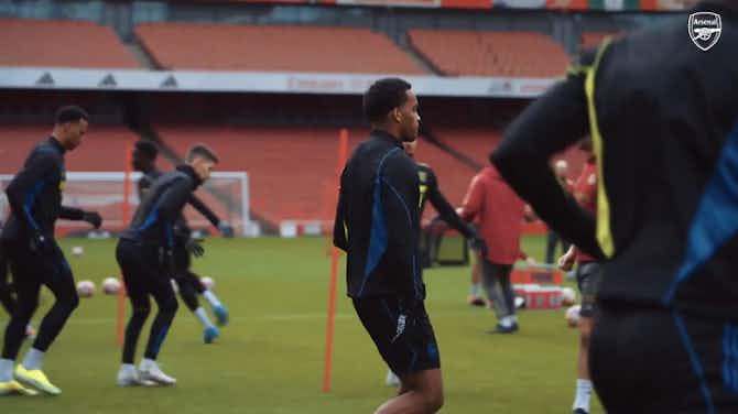 Preview image for Timber back with the squad as Arsenal train at the Emirates