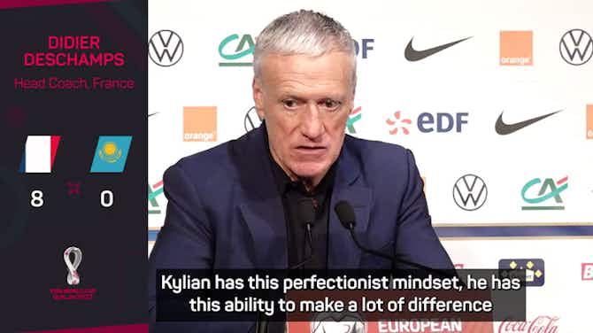 Preview image for Four goal Mbappe's 'perfectionist mindset' delights Deschamps