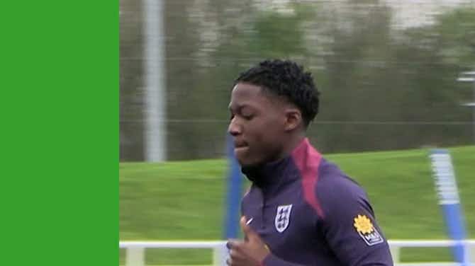 Preview image for Man United's Mainoo trains with England ahead of his senior international debut