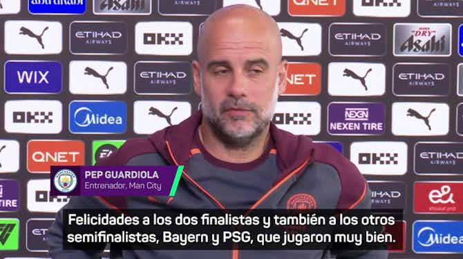 Anteprima immagine per Guardiola: "Felicito a los finalistas, al Bayern y al PSG"