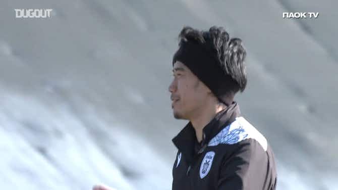 Image d'aperçu pour Le premier entrainement de Kagawa avec PAOK