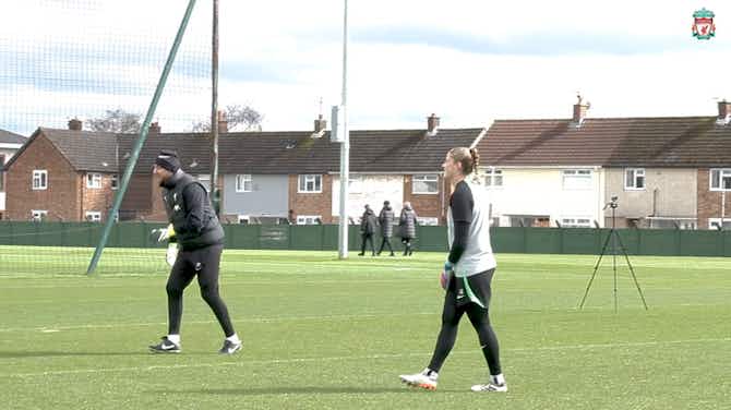 Preview image for Liverpool goalkeepers training ahead of WSL fixture