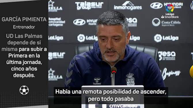 Imagen de vista previa para García Pimienta: "Si ganamos en Gran Canaria estamos en Primera"