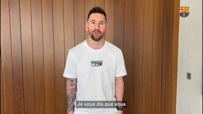 Image d'aperçu pour Messi félicite Jordi Alba pour sa carrière au FC Barcelone