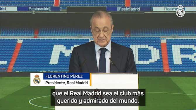 Imagen de vista previa para Florentino Pérez da la bienvenida a Joselu: "Aquí aprendiste a no rendirte nunca"