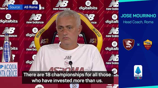 Preview image for Mourinho denies Roma being Serie A favourites