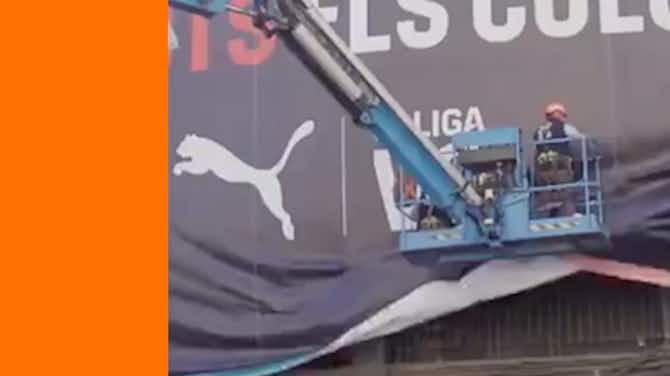 Imagem de visualização para Valencia inaugura banner no Mestalla com mensagem contra o racismo