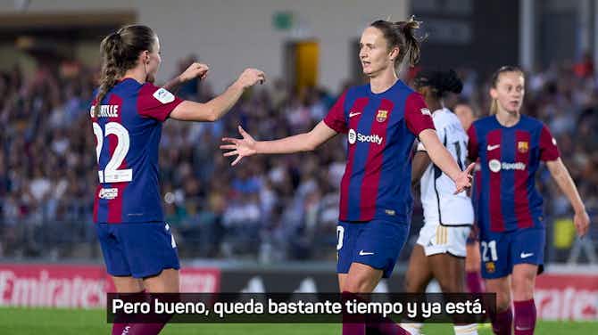 Imagen de vista previa para Reacciones del FC Barcelona tras la victoria culé 0-3 en 'El Clásico' femenino