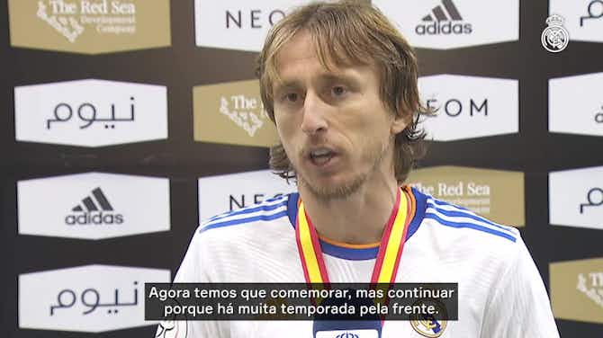 Imagem de visualização para Modric: "O mais importante é a vitória e o primeiro troféu da temporada" 
