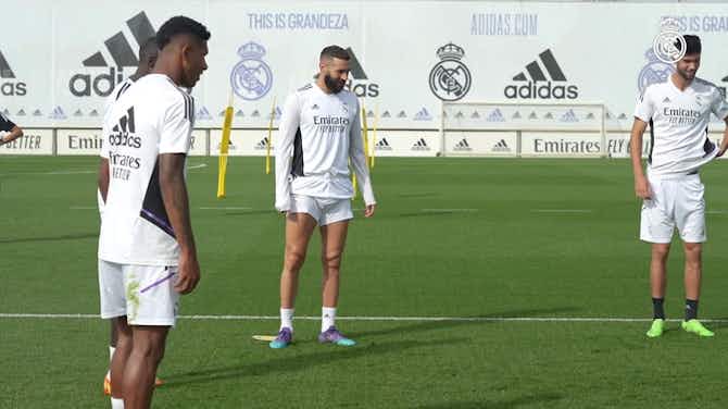Imagem de visualização para Benzema volta a treinar no Real Madrid após lesão