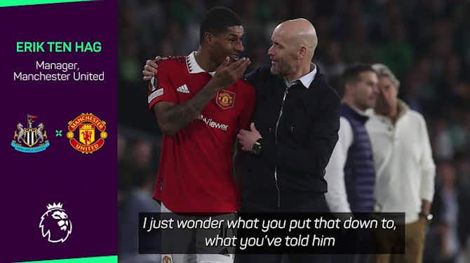 Preview image for 'I'm not Harry Potter!' - Ten Hag takes no credit for remarkable Rashford