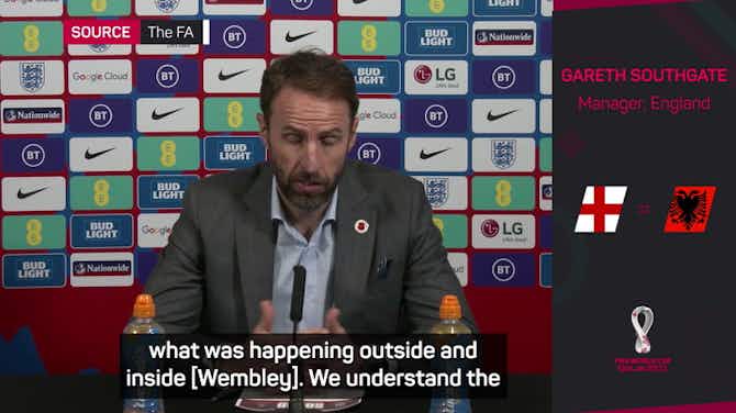Preview image for Southgate 'respectful' of UEFA punishment for England fan trouble