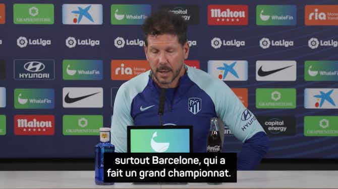 Image d'aperçu pour 31e j. - Simeone : "Barcelone et le Real ont été meilleurs que nous dans les confrontations directes"