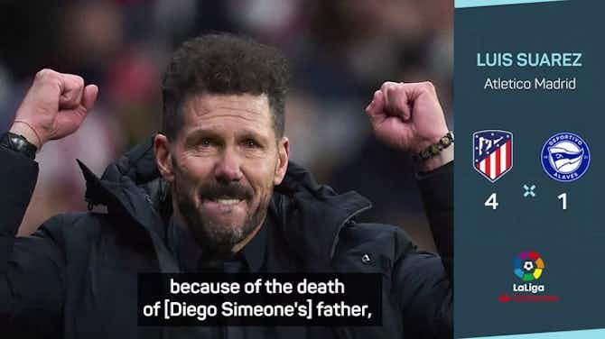 Preview image for Suarez dedicates win to Simeone after father’s death