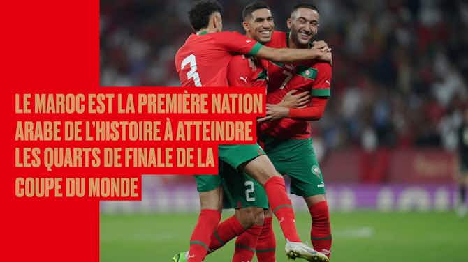 Image d'aperçu pour Le Maroc disputera son premier quarts de finale de Coupe du Monde