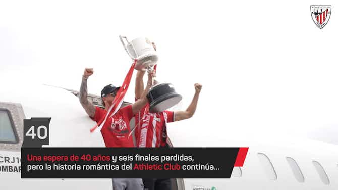 Imagen de vista previa para Así llegó al Athletic al aeropuerto de Bilbao con el título de Copa 40 años después