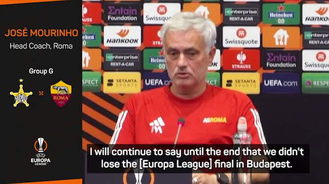 Anteprima immagine per Mourinho still insists Roma won Europa League final