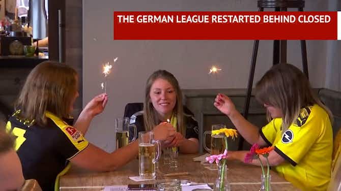 Preview image for Dortmund fans celebrate Bundesliga restart