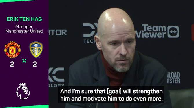 Anteprima immagine per Ten Hag hoping to see Sancho 'continue momentum' following first goal back