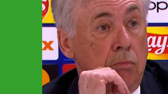 Preview image for L'avis d'Ancelotti sur une décision controversée de l'arbitre dans les arrêts de jeu
