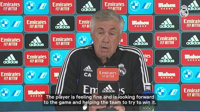 Preview image for Ancelotti: 'Vinicius Jr. is feeling fine and is looking forward'