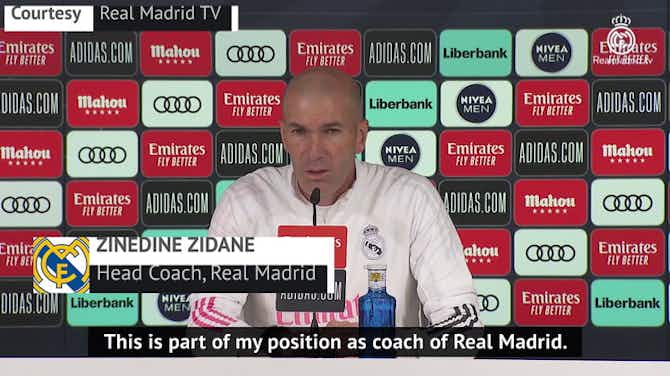 Preview image for Defiant Zidane unfazed by criticism
