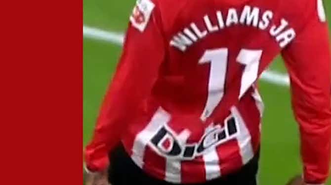 Vorschaubild für Nico Williams returns assist to his brother for second goal against Atlético