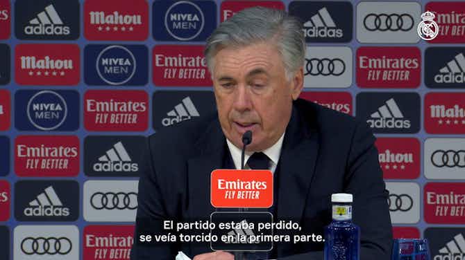 Imagen de vista previa para Carlo Ancelotti: 'Hemos reaccionado muy bien y no bajamos los brazos'