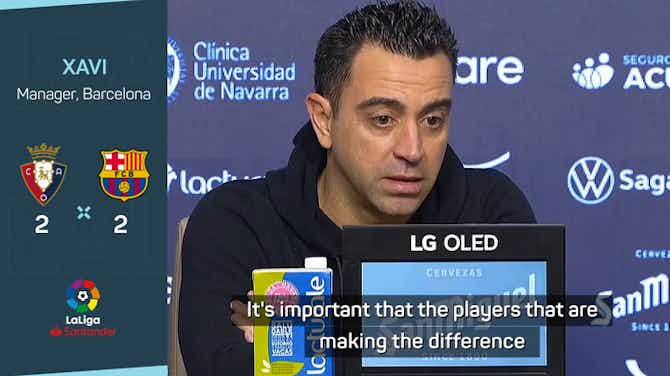 Preview image for Xavi praises contribution of young players in Barca draw