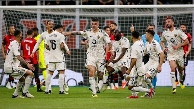 Imagen de vista previa para Con asistencia de Paulo Dybala, Roma venció 1-0 a Milan en la ida de los cuartos de la Europa League