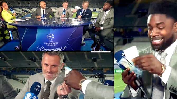 Preview image for Jamie Carragher loses Champions League bet to Micah Richards as Real Madrid beat Liverpool