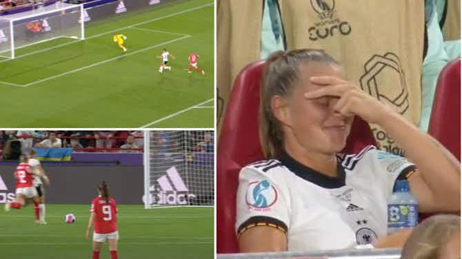 Preview image for Euro 2022: Germany’s Klara Bühl forced to relive terrible miss on big screen