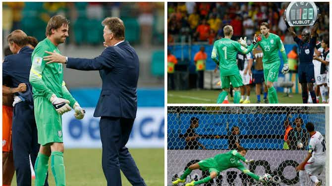 Preview image for World Cup 2014: Louis van Gaal makes Tim Krul Netherlands' penalty shoot-out hero
