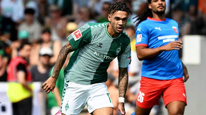Vorschaubild für Werder Bremen erwartet Justin Njinmah nach Gladbach zurück beim Team