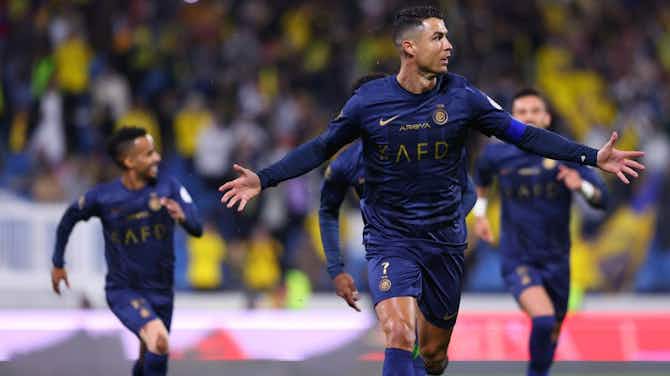 Pratinjau gambar untuk Video Hat-trick Cristiano Ronaldo di Laga Abha vs Al Nassr: Cuma Main 1 Babak, Borong 3 Gol, 2 dari Free Kick Cantik